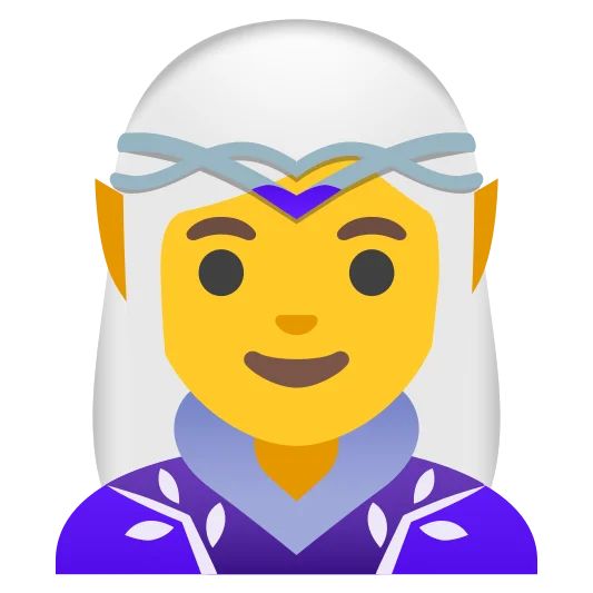 The woman elf emoji.