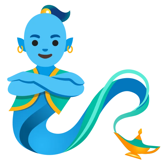 The man genie emoji.
