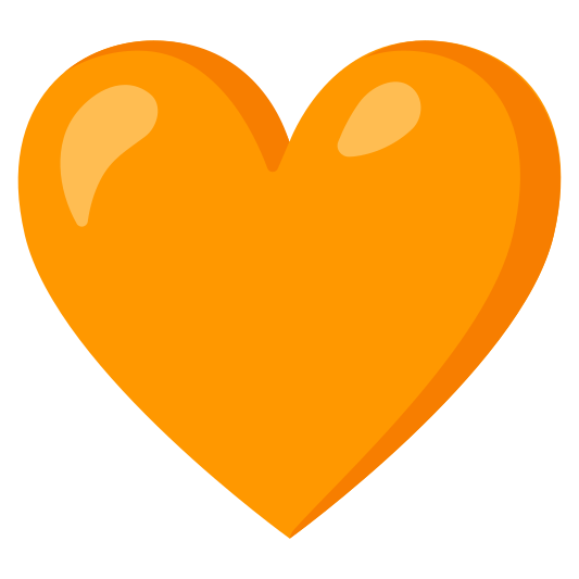 The orange heart emoji.