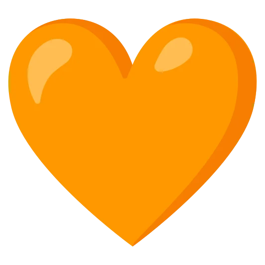The orange heart emoji.