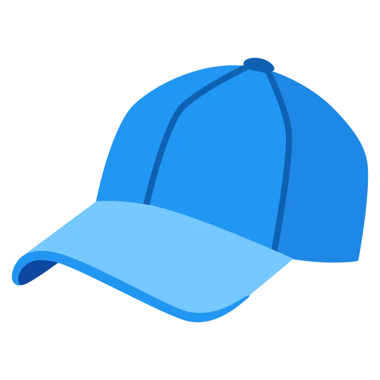 A casual cap worn by baseball players and others.