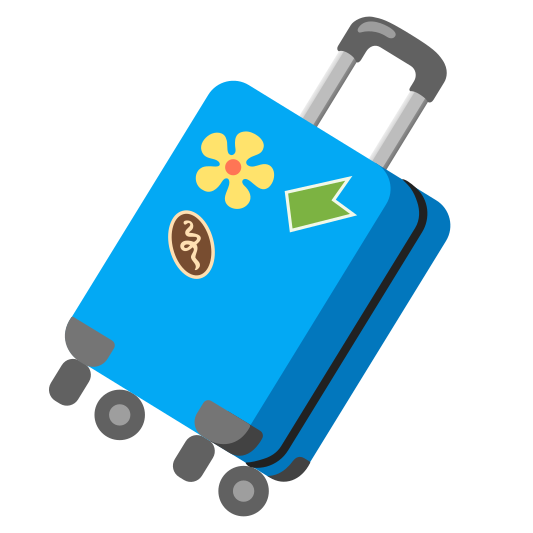 A suitcase or bag used for carrying clothes or other items while traveling.