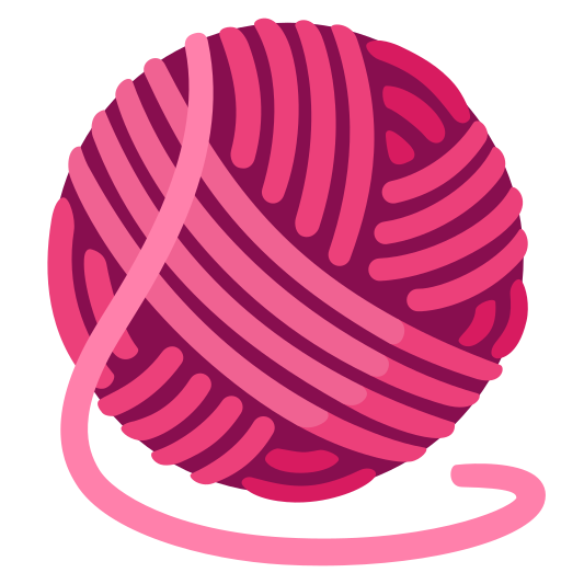 A skein of yarn used for knitting or crocheting.