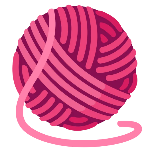 A skein of yarn used for knitting or crocheting.