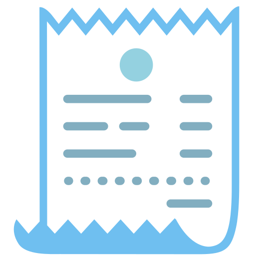 The receipt emoji.