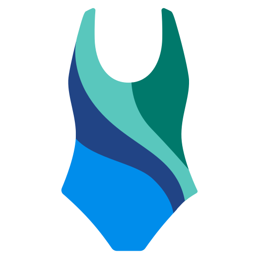 A one-piece swimsuit worn by women.