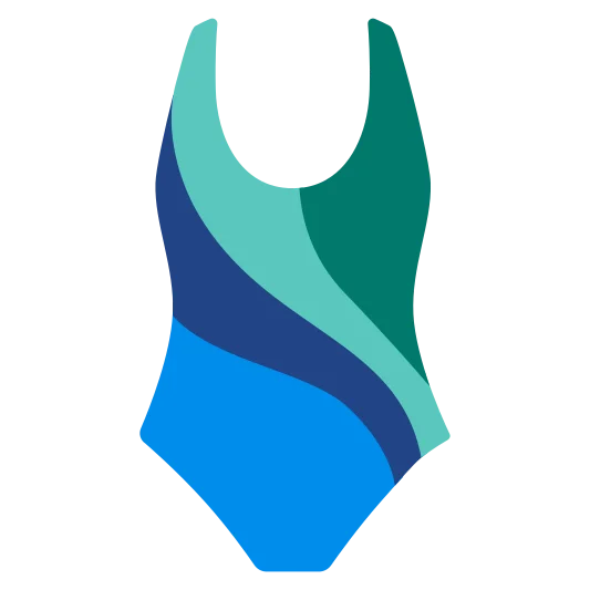 A one-piece swimsuit worn by women.