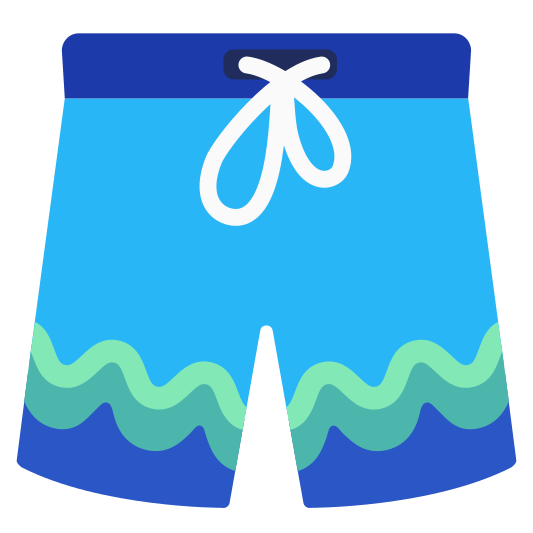 A pair of shorts worn as casual clothing.