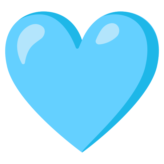 The light blue heart emoji.
