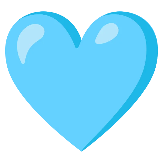 The light blue heart emoji.