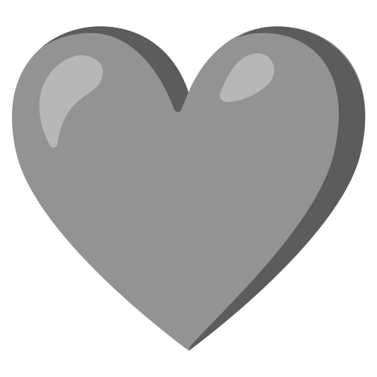 The grey heart emoji.