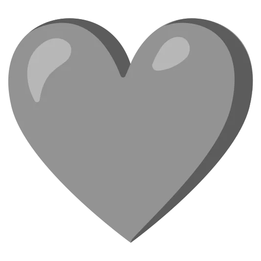 The grey heart emoji.