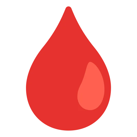The drop of blood emoji.