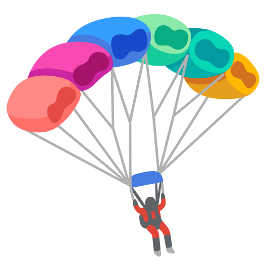 The parachute emoji.