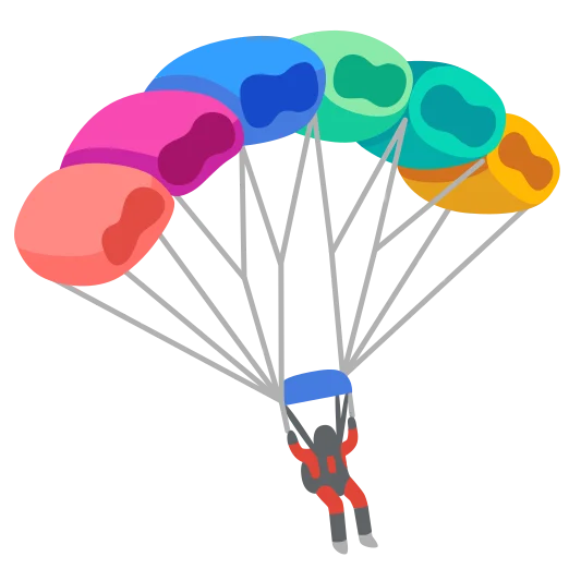 The parachute emoji.