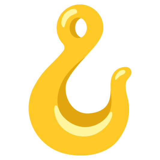 The hook emoji.