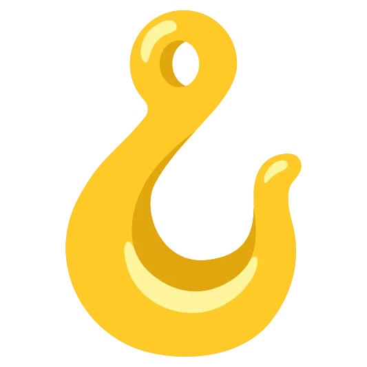 The hook emoji.