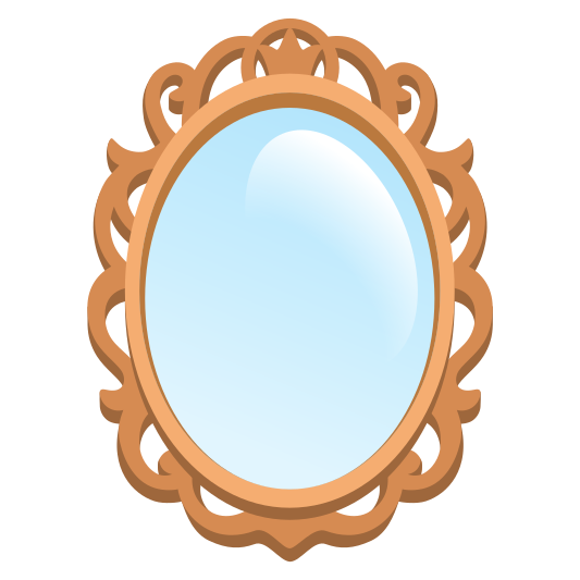 The mirror emoji.