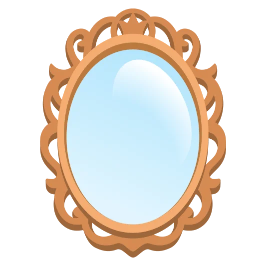 The mirror emoji.