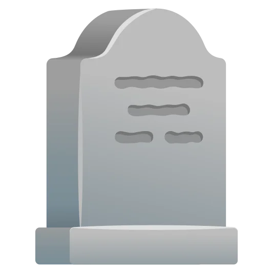 The headstone emoji.