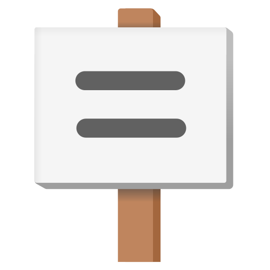 The placard emoji.