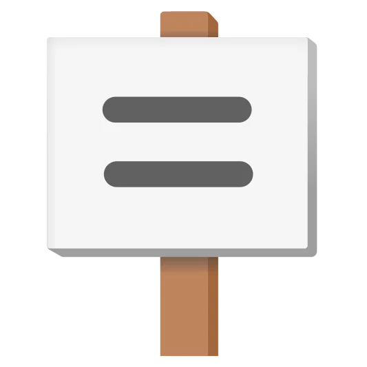 The placard emoji.