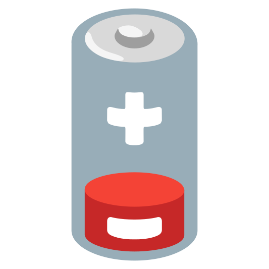 The low battery emoji.
