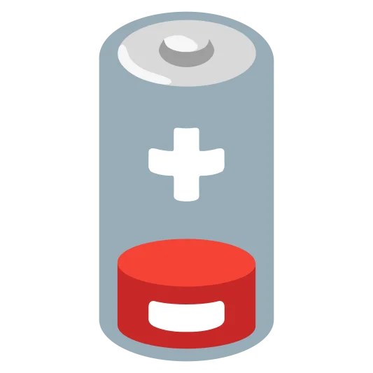 The low battery emoji.