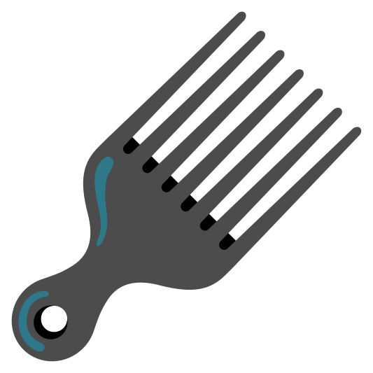 The hair pick emoji.