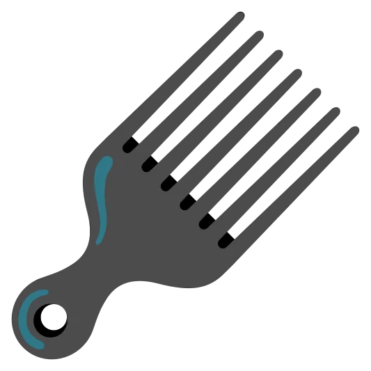 The hair pick emoji.