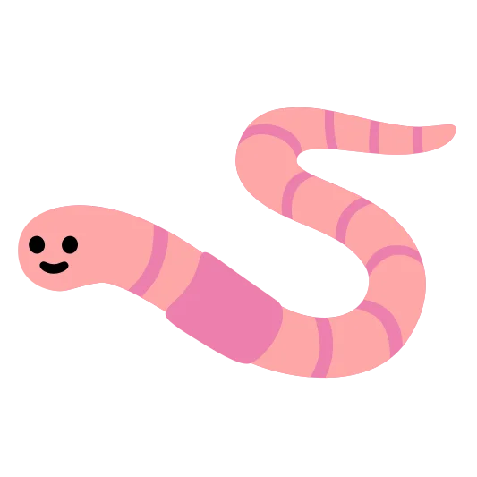 The worm emoji.