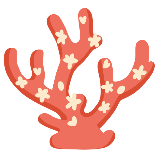 The coral emoji.