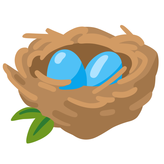The nest with eggs emoji.