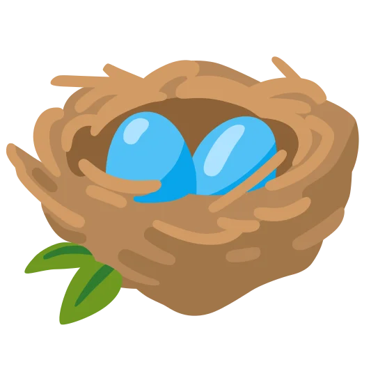 The nest with eggs emoji.