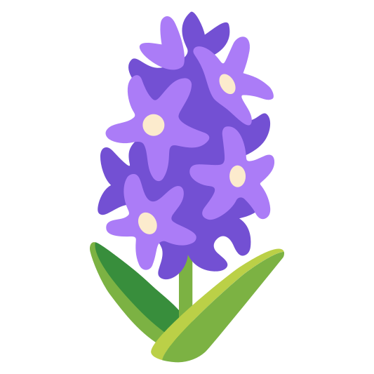 The hyacinth emoji.
