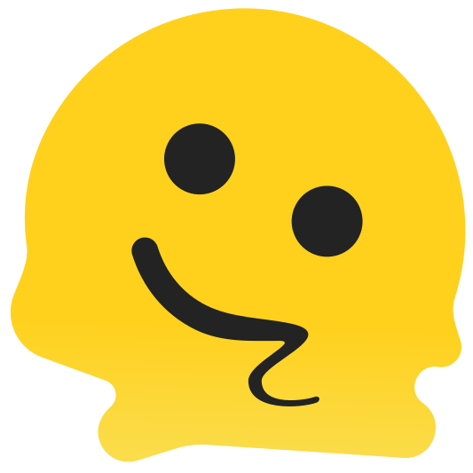 The melting face emoji.