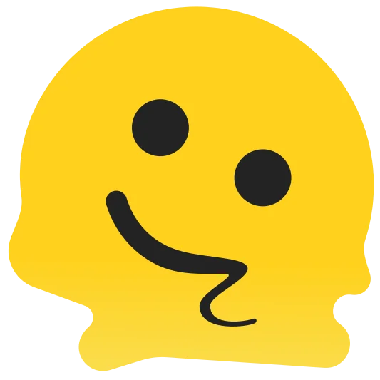The melting face emoji.