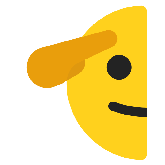 The saluting face emoji.