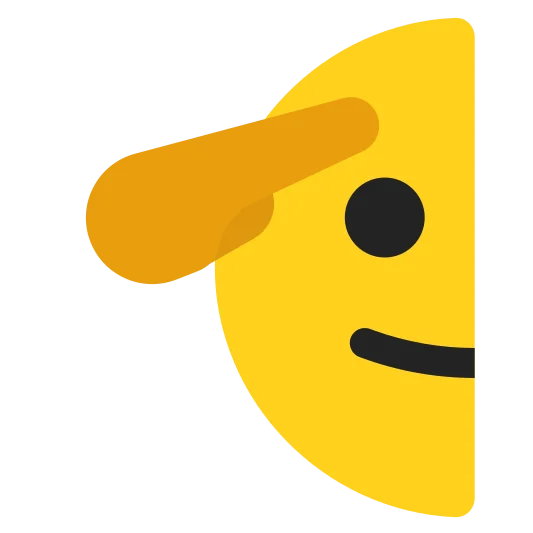The saluting face emoji.
