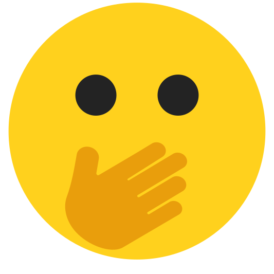 The face with open eyes and hand over mouth emoji.
