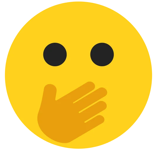 The face with open eyes and hand over mouth emoji.