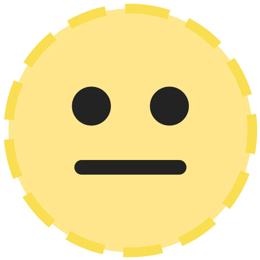 The dotted line face emoji.