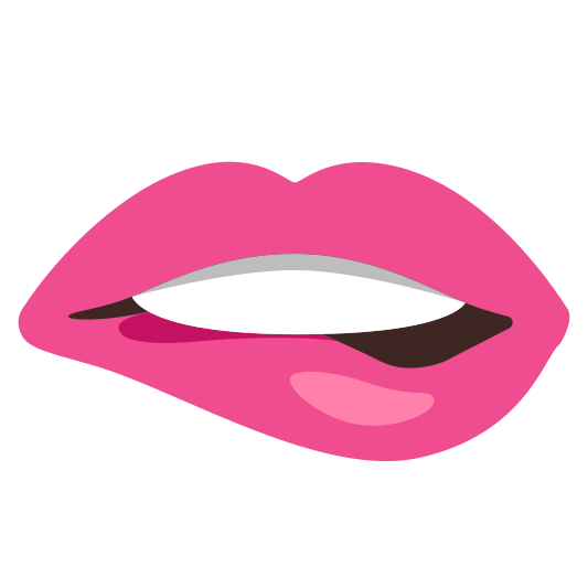 The biting lip emoji.