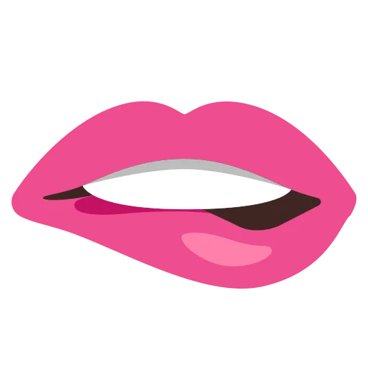 The biting lip emoji.