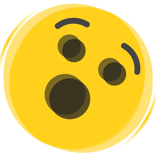 The shaking face emoji.