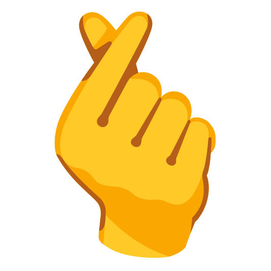 The hand with index finger and thumb crossed emoji.
