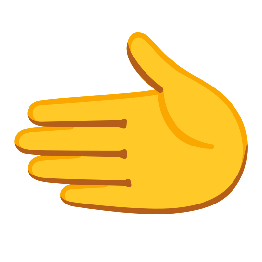 The leftwards hand emoji.
