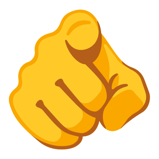 The index pointing at the viewer emoji.