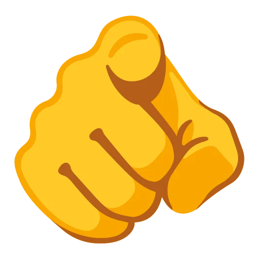 The index pointing at the viewer emoji.