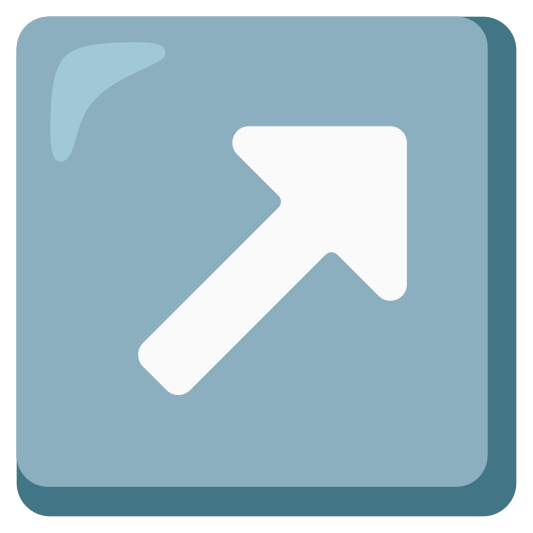 The up-right arrow emoji.